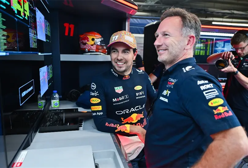 Christian Horner elogi&oacute; a Checo P&eacute;rez por su remontada para subir al podio en el GP de Austria