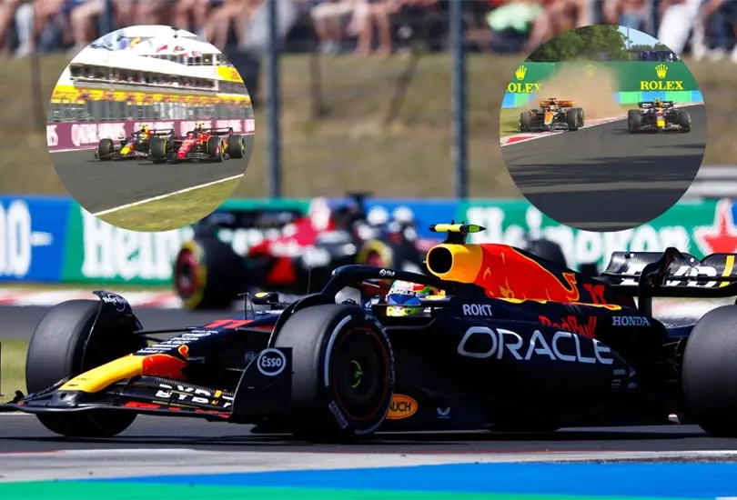 Checo P&eacute;rez se luci&oacute; con unos rebases INCRE&Iacute;BLES en el GP de Hungr&iacute;a 2023