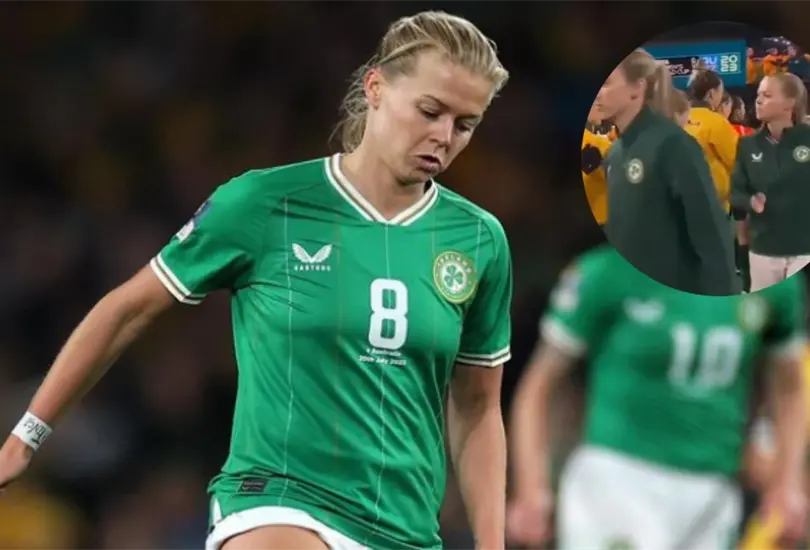 Una de las seleccionadas de Irlanda le hizo un mal aire a su rival.