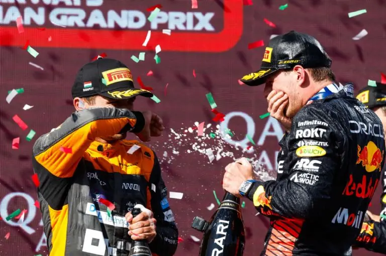Lando Norris y Verstappen protagonizaron un divertido momento. @McLarenF1