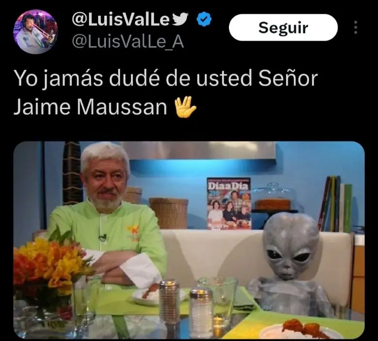 Captura de pantalla de meme sobre Jaime Maussan.