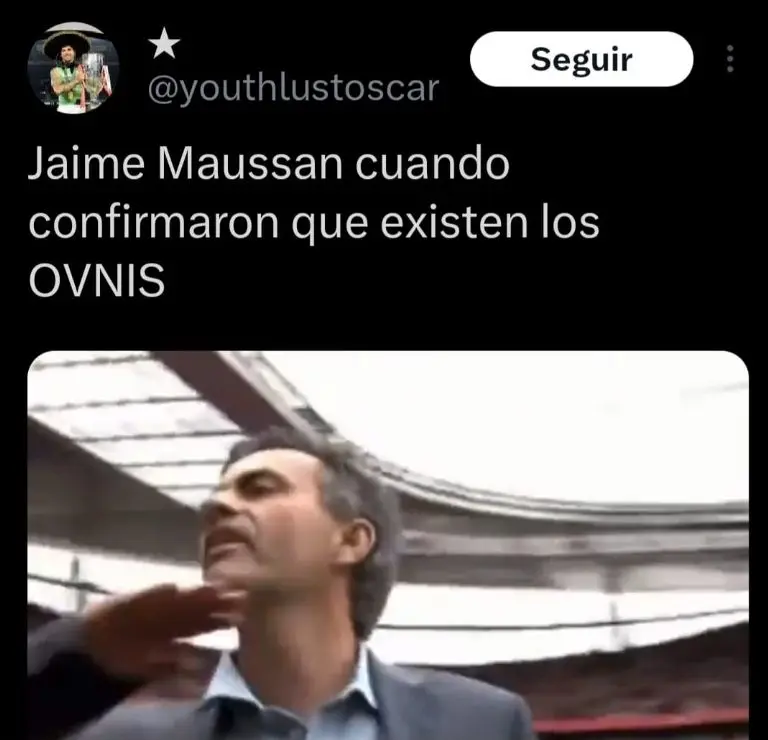 Captura de pantalla de meme sobre Jaime Maussan.