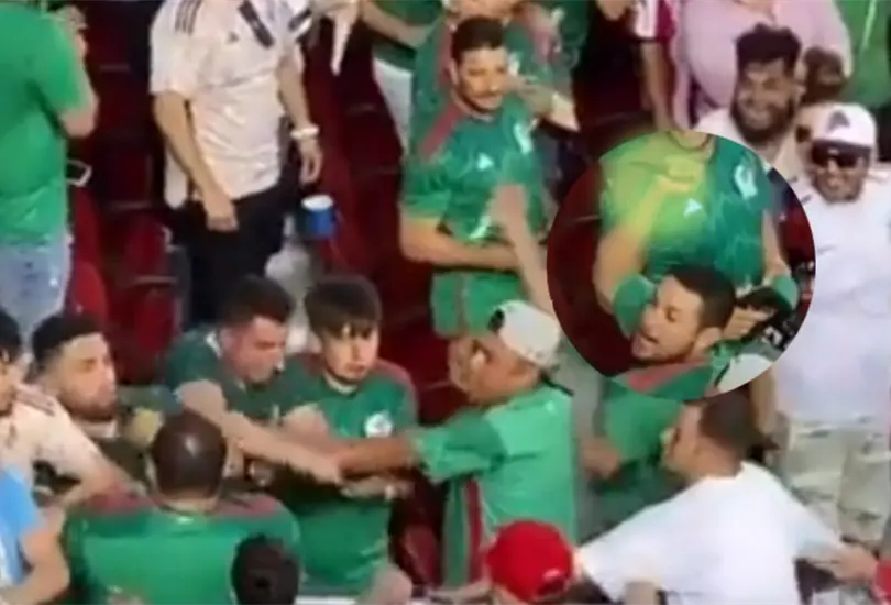 Un aficionado fue captado apu&ntilde;alando a otro en las gradas durante el encuentro de M&eacute;xico vs Qatar.