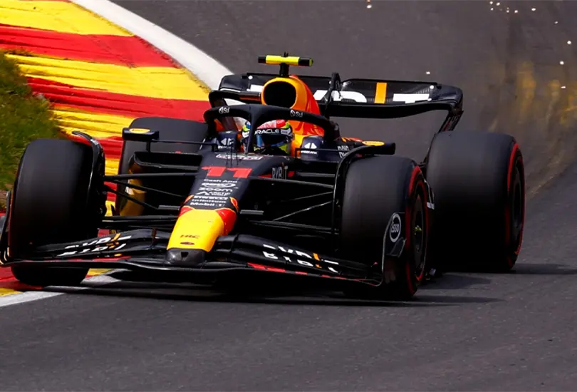 Checo Pérez tuvo una destacada actuación en el GP de Bélgica 2023 de la F1 Checo Pérez tuvo una destacada actuación en el GP de Bélgica 2023 de la F1