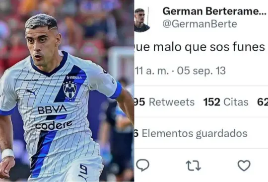 Germán Berterame se vio en una encrucijada por sus tuits polémicos del pasados y terminó por borrar su cuenta.