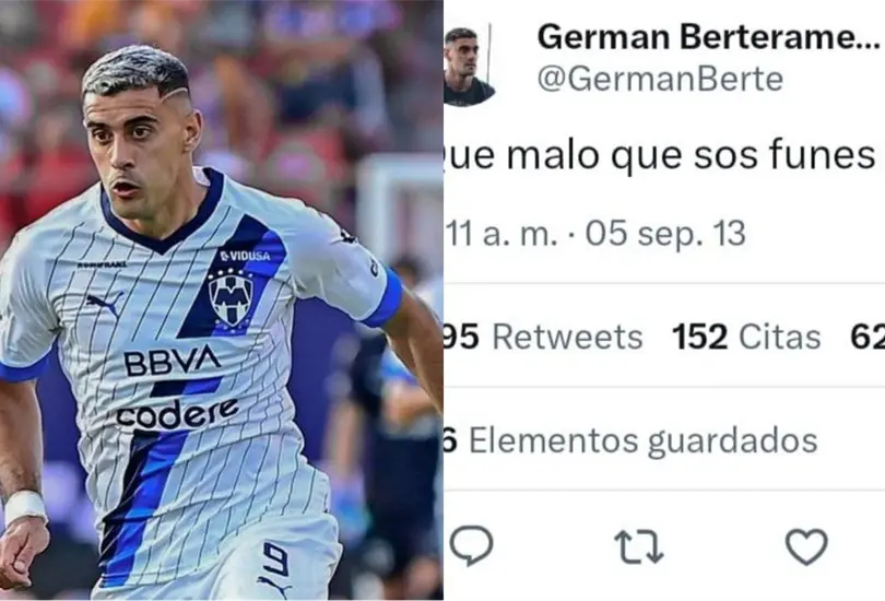 Germ&aacute;n Berterame se vio en una encrucijada por sus tuits pol&eacute;micos del pasados y termin&oacute; por borrar su cuenta.
