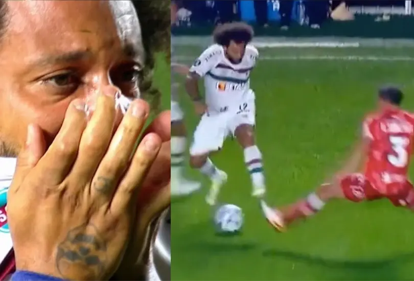 Marcelo lesion&oacute; de manera inoportuna a un rival en Copa Libertadores.