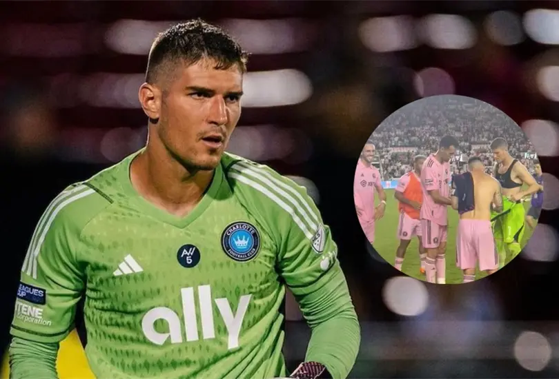 El portero de Charlotte le pidi&oacute; una firma a Messi a pesar de ser goleado.