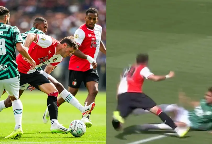 El clavado de Santiago Gim&eacute;nez le cost&oacute; al Feyenoord en su empate con el Fortuna