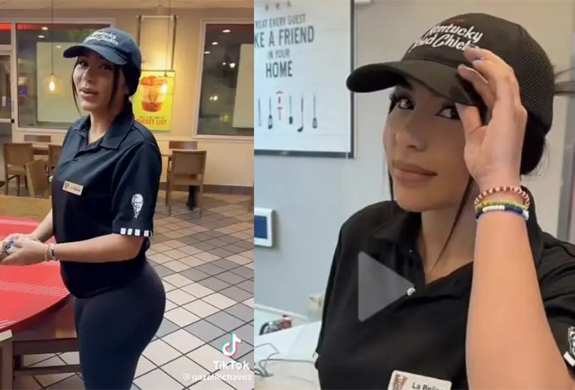 Una empleada de KFC se ha vuelto viral.