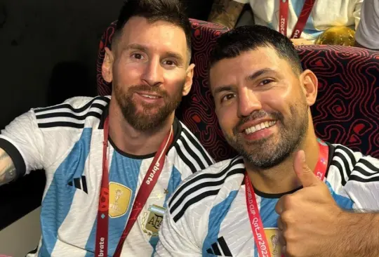 Sergio Kun Agüero festejó la Leagues Cup de Lionel Messi.