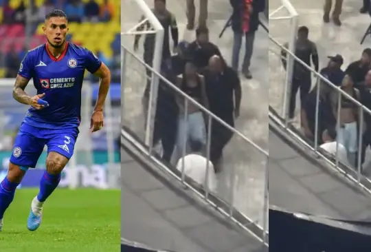 Carlos Salcedo se enganchó con los aficionados de Cruz Azul en el Estadio Azteca después del empate ante Santos.