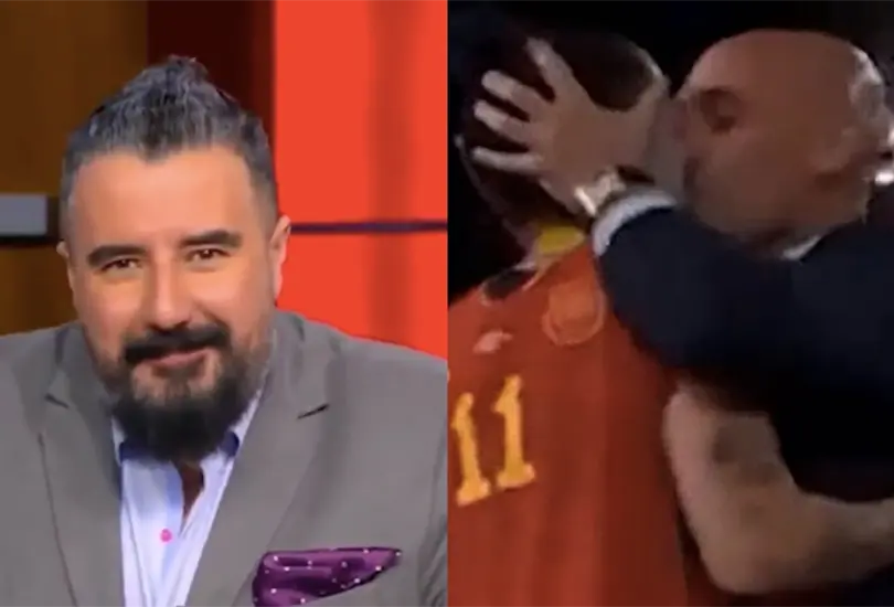 &Aacute;lvaro Morales habl&oacute; del pol&eacute;mico beso de Luis Rubiales a Jenni Hermoso.