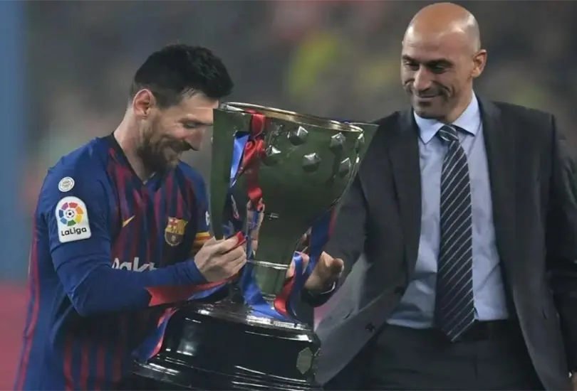 Lionel Messi y Luis Rubiales se conocen desde hace m&aacute;s de 10 a&ntilde;os.