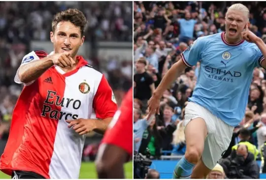 Tras el buen paso de Santiago Giménez por el Feyenoord, se dio a conocer la estádistica que lo pone a la altura de Erling Haaland.