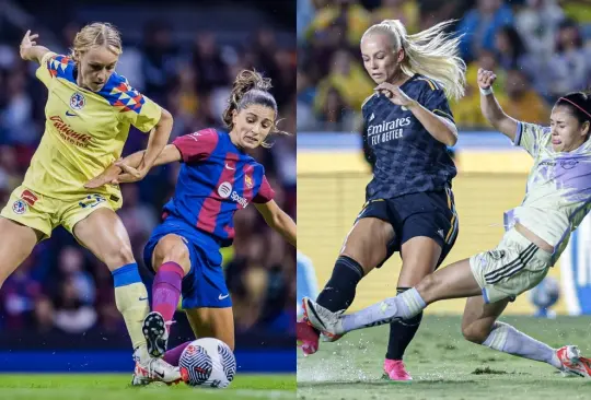 Barcelona Femenino y Real Madrid Femenino vencieron a sus rivales mexicanas.