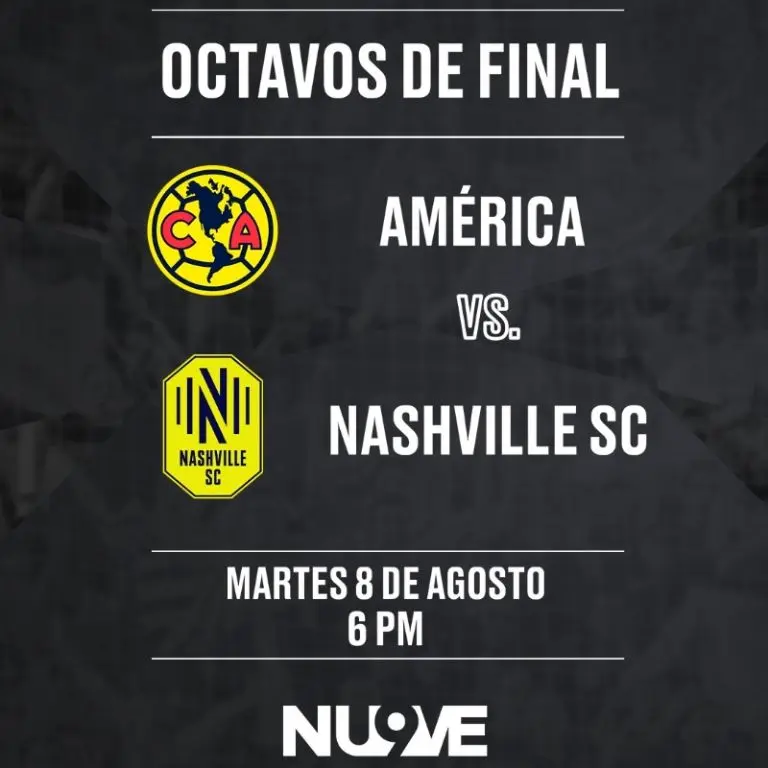 América enfrentará a Nashville SC en los octavos de final de la Leagues Cup 2023 - Twitter @TUDNMEX