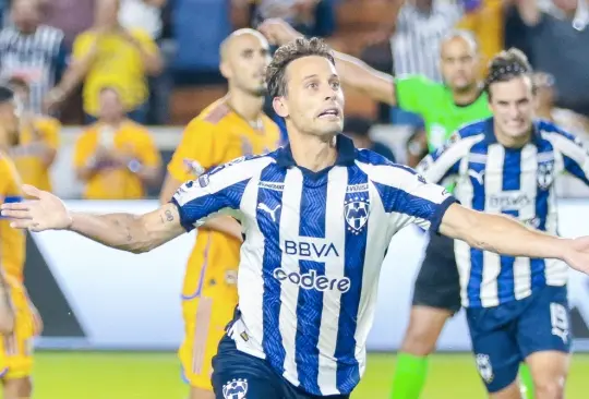 Sergio Canales celebra el triunfo de Rayados. Sergio Canales celebra el triunfo de Rayados.