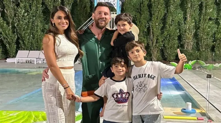 La familia argentina se encuentra ahora en un nuevo continente. Instagram @leomessi