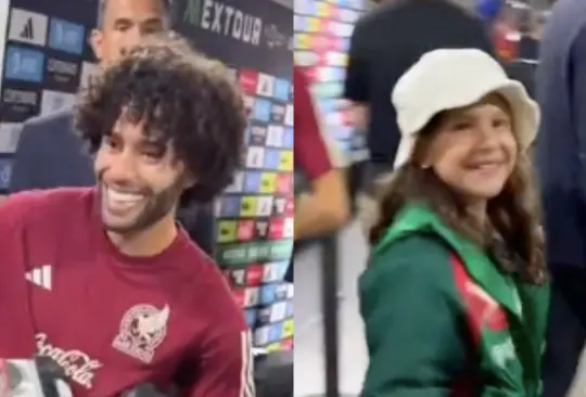 El futbolista de la Selección Mexicana no ocultó la alegría que le dio el emotivo regalo de Euge, la hija del técnico.