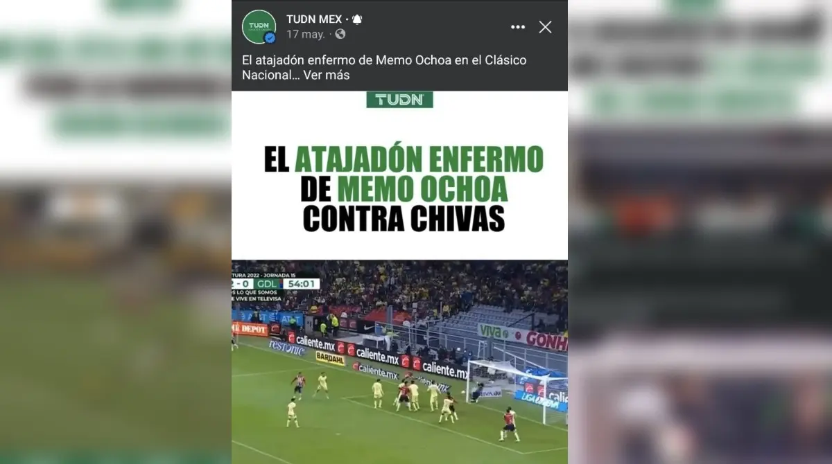 Las 'atajadas enfermas' o el 'atajadón enfermo' son algunos términos que las redes sociales de la televisora ha usado para enaltecer a Guillermo Ochoa o Luis Malagón.