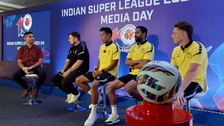 Hyderabad en la presentación de la nueva temporada de la SuperLiga India - @HydFCOfficial