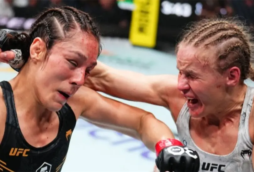 Valentina Shevchenko no estuvo de acuerdo con la forma de actuar de Alexa Grasso y reclam&oacute; tras su pelea en Noche UFC.