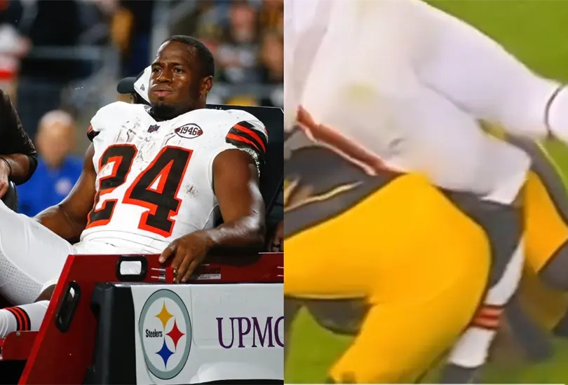 Nick Chubb sufri&oacute; una terrible lesi&oacute;n en el encuentro de Browns vs Steelers que podr&iacute;a retirarlo de la NFL.