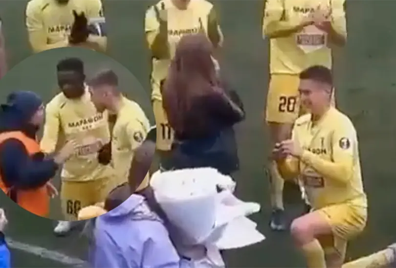 Un futbolista agredi&oacute; a un guardia de seguridad.