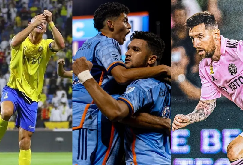 Un futbolista de la MLS se burla de Messi y festeja como Cristiano Ronaldo. Un futbolista de la MLS se burla de Messi y festeja como Cristiano Ronaldo.