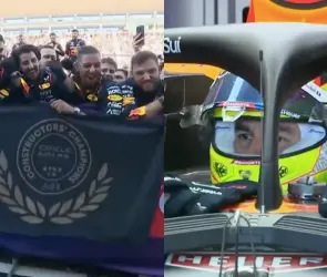 Checo P&eacute;rez abandona "dos veces" el GP de Jap&oacute;n; Red Bull se lleva el campeonato de constructores