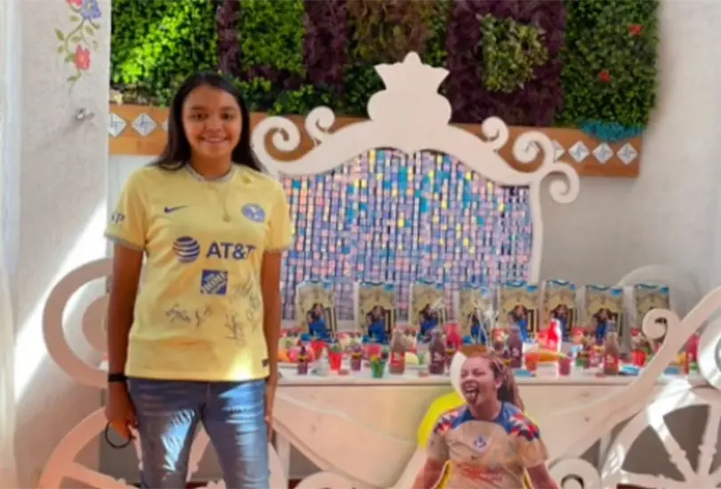 Una peque&ntilde;a americanista no dud&oacute; en celebrar su cumplea&ntilde;os con la tem&aacute;tica de su futbolista favorita.