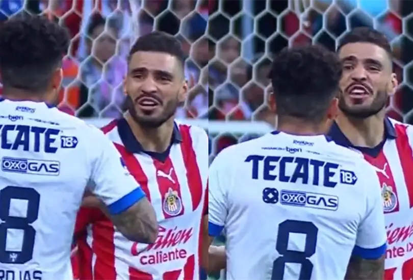 Joao Rojas se burl&oacute; y le dijo al Pollo Brise&ntilde;o que era mal&iacute;simo durante la derrota de las Chivas ante Rayados.