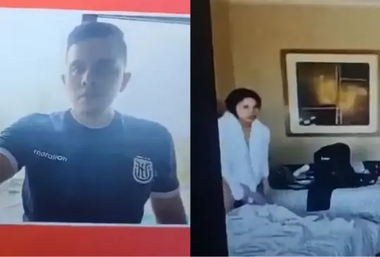 Un reportero hizo pasar por un momento vergonzoso a su compañera al captarla sin ropa en plena transmisión. Un reportero hizo pasar por un momento vergonzoso a su compañera al captarla sin ropa en plena transmisión.