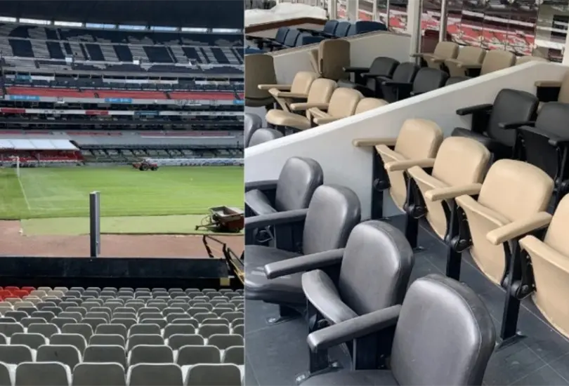 Perspectiva del palco del Estadio Azteca que será rifado por la Lotería Nacional. Perspectiva del palco del Estadio Azteca que será rifado por la Lotería Nacional.