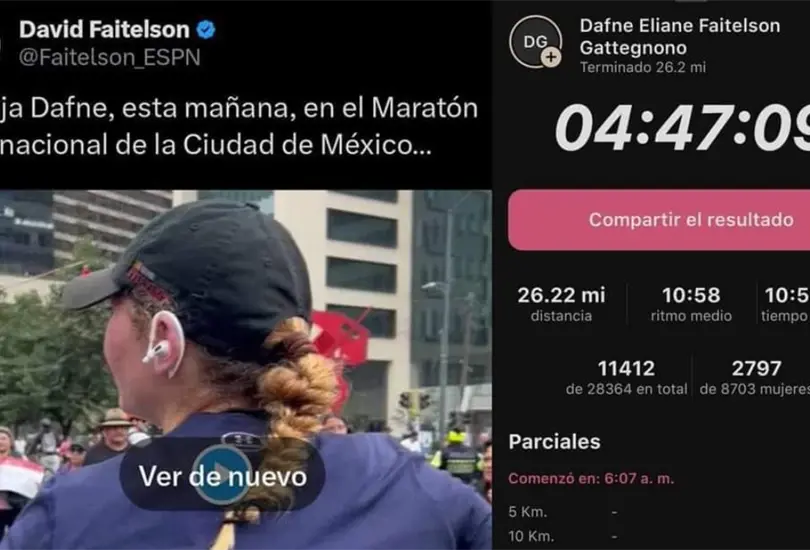 Tras los &uacute;ltimos rumores, el Marat&oacute;n de la CDMX revel&oacute; si la hija de David Faitelson hizo trampa en la &uacute;ltima edici&oacute;n.