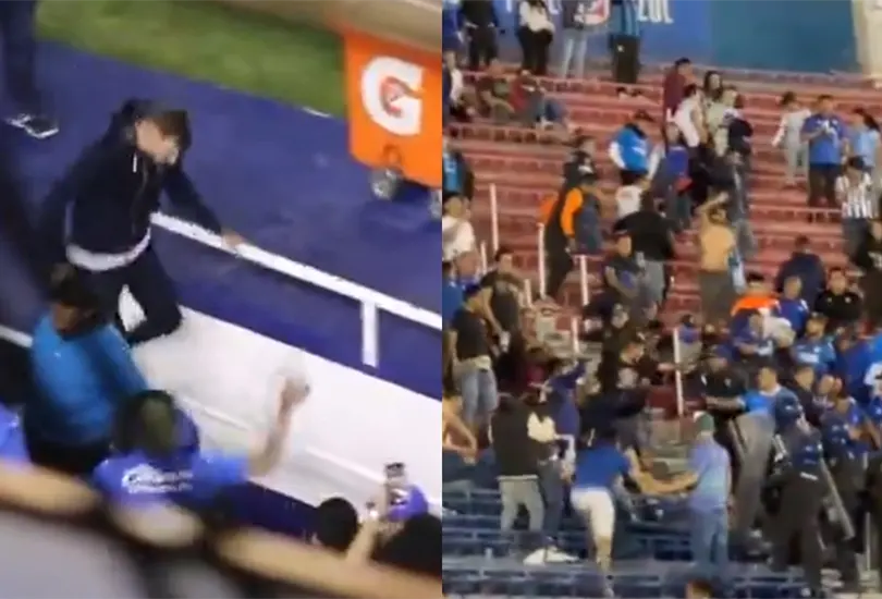 La afici&oacute;n de Cruz Azul opac&oacute; el regreso al Estadio Azul con una bronca y agresi&oacute;n a Mart&iacute;n Anselmi