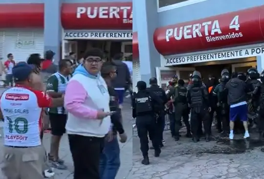 Aficionados de Atlas y Necaxa protagonizaron pelea en el Estadio Victoria.