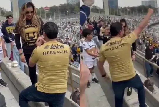 Al grito del Goya estos fans de Pumas se dieron el sí.