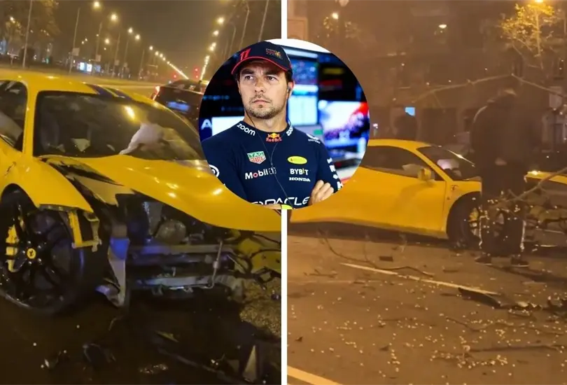 Las actuaciones de Checo Pérez inspiraron a este conductor a imitarlo, pero estrelló su auto de lujo Las actuaciones de Checo Pérez inspiraron a este conductor a imitarlo, pero estrelló su auto de lujo
