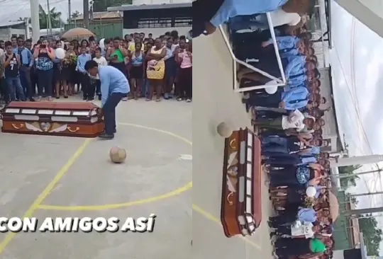 Se suscitó un inusual funeral que quedó captado en video.