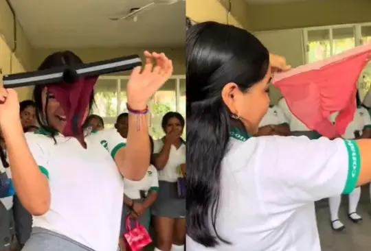 Las compañeras presumieron sus regalos e incluso algunas intentaron probárselos en pleno salón de clases. Las compañeras presumieron sus regalos e incluso algunas intentaron probárselos en pleno salón de clases.