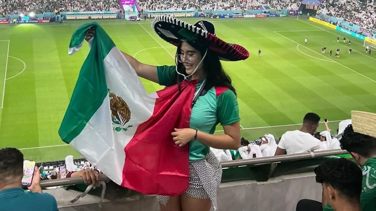 Frida tuvo la oportunidad de asistir a la Copa del Mundo de Qatar 2022 para apoyar al Tri en su corta travesía.