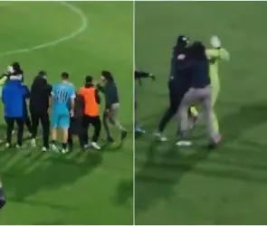 Papá de futbolista entra a la cancha para golpear a rival que lesionó a su hijo (VIDEO)