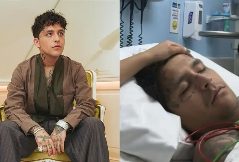 Christian Nodal sorprendi&oacute; al estar hospitalizado.