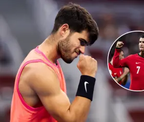 Carlos Alcaraz homenajea a CR7 en el Masters 1000 de Shanghái
