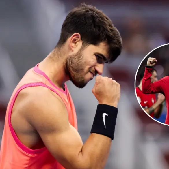 Carlos Alcaraz homenajea a CR7 en el Masters 1000 de Shanghái