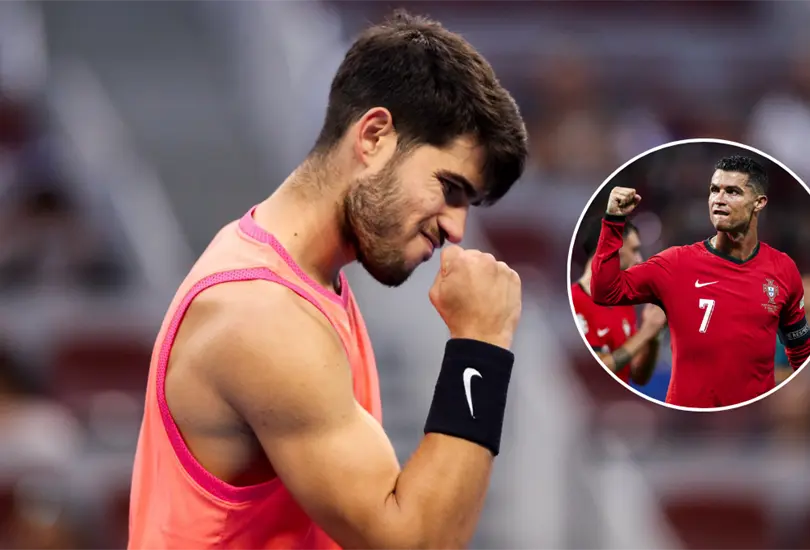 Carlos Alcaraz se encamina a conquistar uno m&aacute;s de los campeonatos m&aacute;s importantes del tenis y en su &uacute;ltimo juego le rindi&oacute; homenaje a CR7.