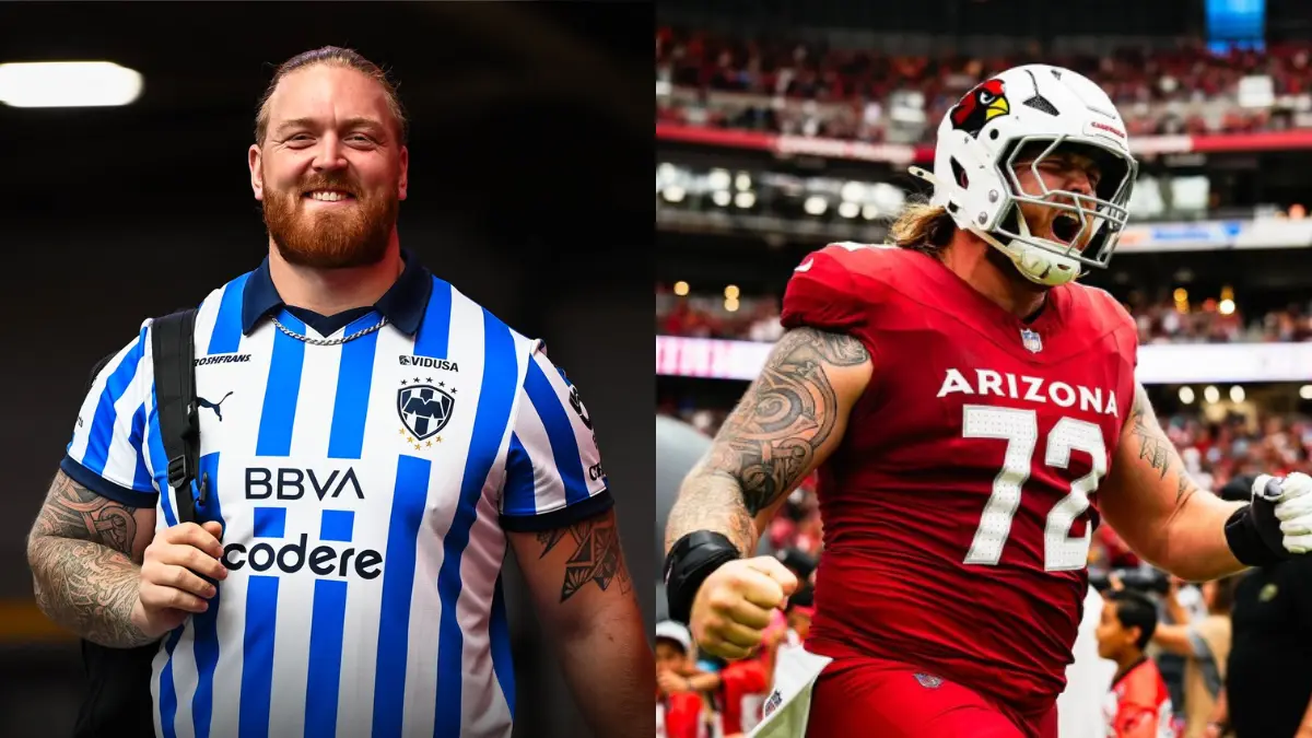 Hjalte Froholdt. Otro de los jugadores de los Arizona Cardinals que ha portado los colores de un equipo de la Liga MX es el liniero Froholdt, a quien se le pudo ver en las redes sociales del equipo con la camiseta de los ´Rayados´ de Monterrey durante su llegada al State Farm Stadium para su duelo ante los Detroit Lions.