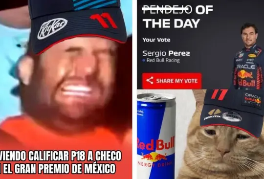 Checo Pérez vuelve a ser víctima de memes en el Gran Premio de México